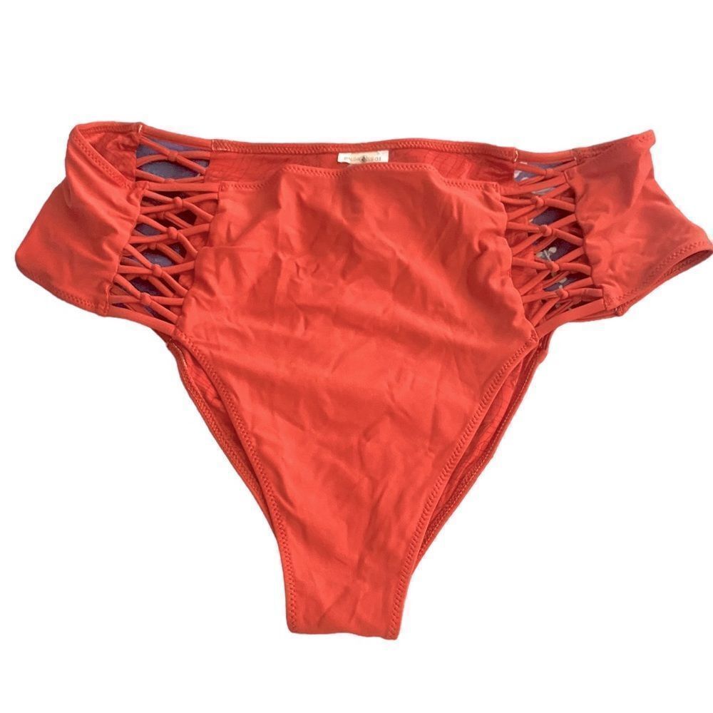 High Waisted Volcom Simply Solid Retro, Rust Cuto… - image 2